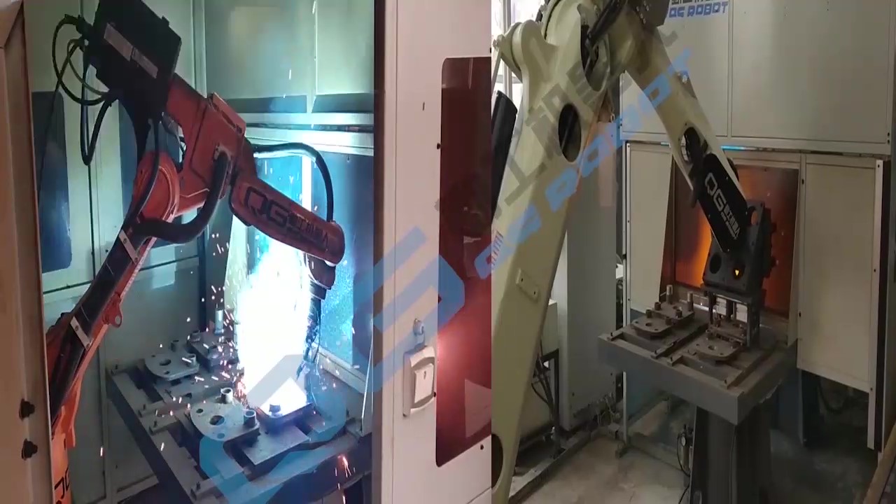 起重機(jī)加強(qiáng)板無(wú)人焊接站